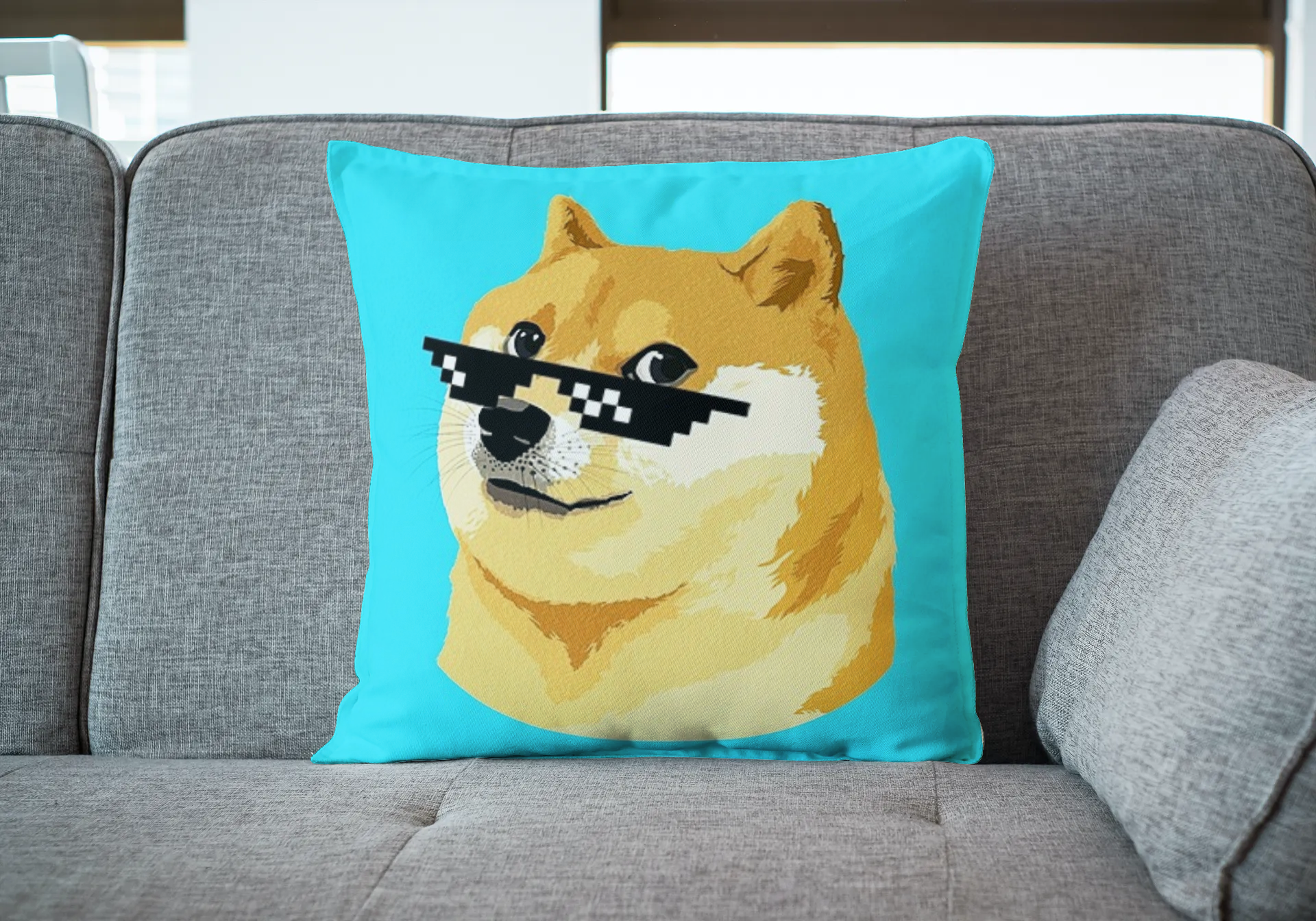 Doge Deal With It Pillow