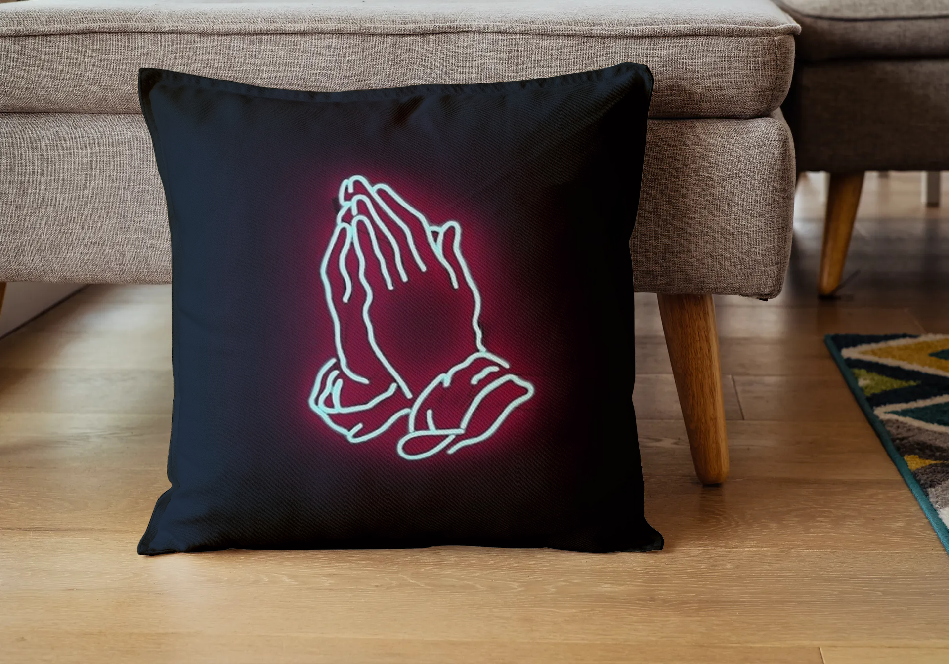 Neon Prayer Pillow
