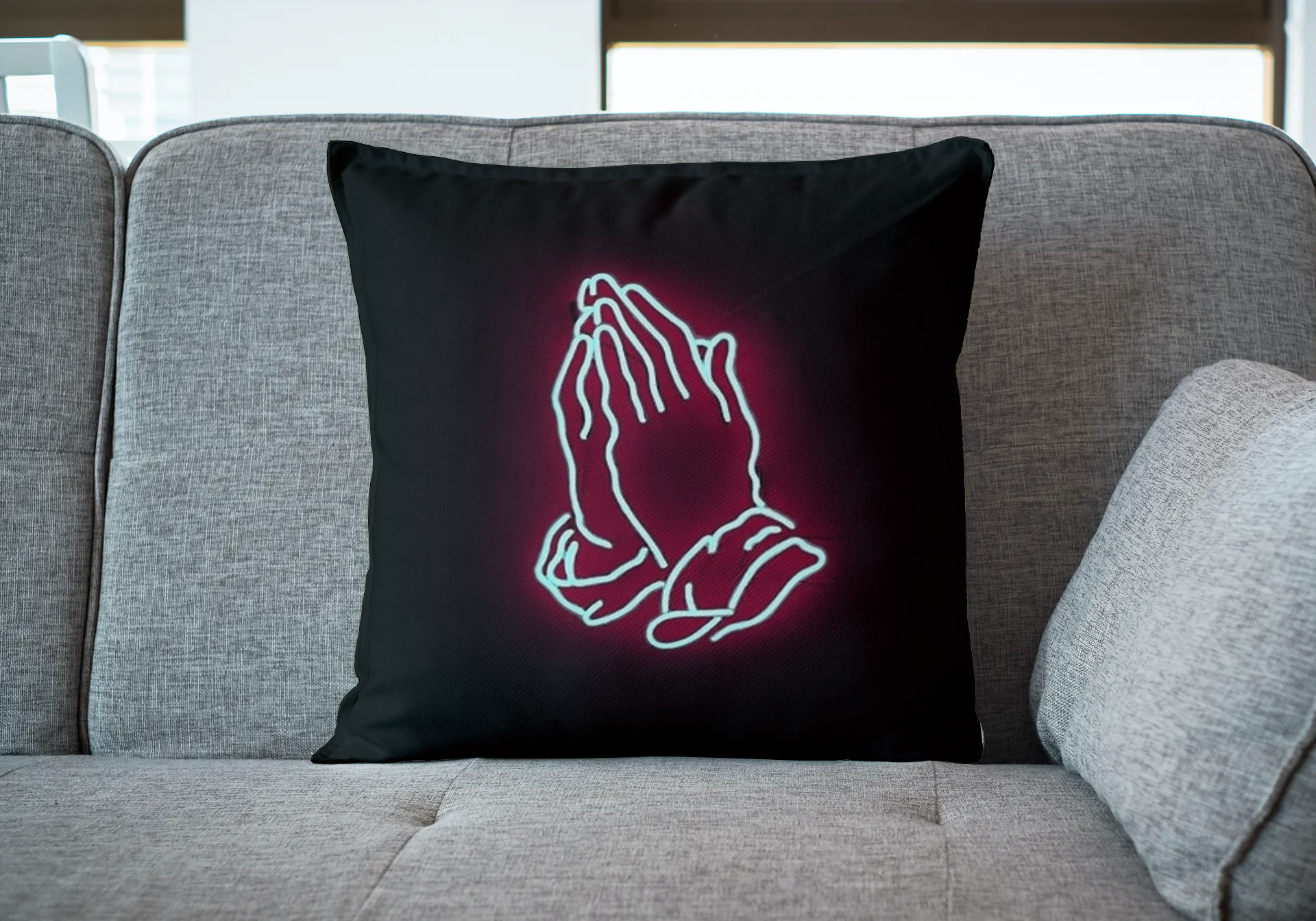 Neon Prayer Pillow
