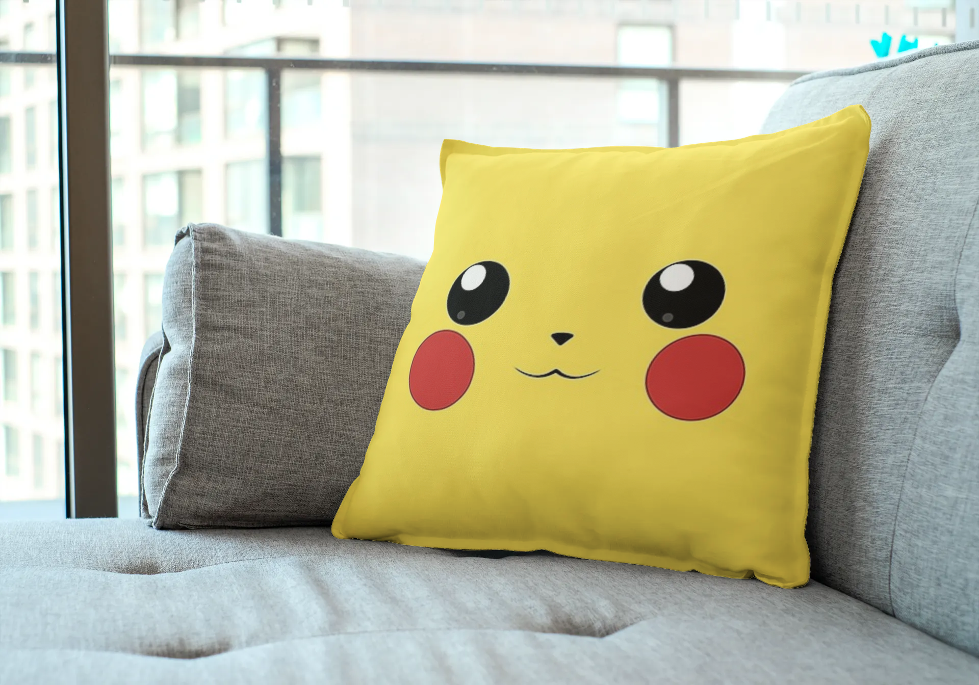Pikachu Face Pillow